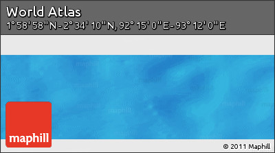 Physical Panoramic Map of the Area around 2° 16' 34" N, 92° 43' 29" E