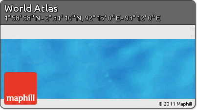 Physical Panoramic Map of the Area around 2° 16' 34" N, 92° 43' 29" E