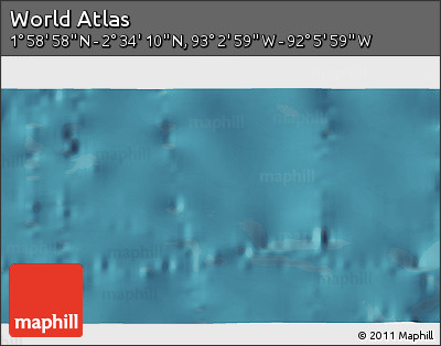 Satellite 3D Map of the Area around 2° 16' 34" N, 92° 34' 29" W