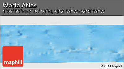 Physical Panoramic Map of the Area around 2° 16' 34" N, 92° 34' 29" W