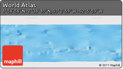 Physical Panoramic Map of the Area around 2° 16' 34" N, 92° 34' 29" W