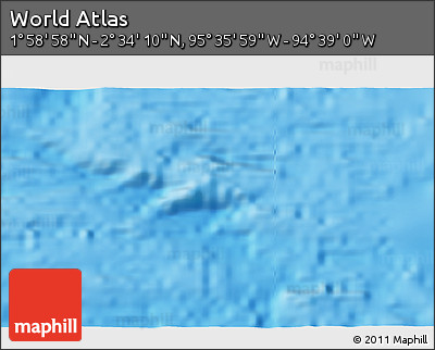 Physical 3D Map of the Area around 2° 16' 34" N, 95° 7' 30" W