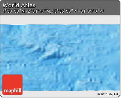 Physical 3D Map of the Area around 2° 16' 34" N, 95° 7' 30" W