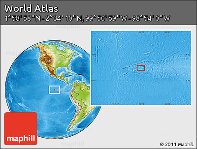 Physical Location Map of the Area around 2° 16' 34" N, 99° 22' 30" W