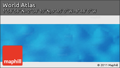 Physical Panoramic Map of the Area around 2° 16' 34" N, 9° 16' 30" W