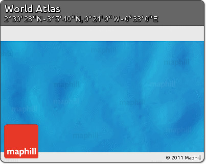Shaded Relief 3D Map of the Area around 2° 48' 4" N, 0° 4' 30" E