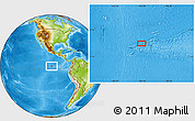 Physical Location Map of the area around 2° 48' 4" N, 100° 13' 29" W