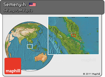 Satellite Location Map of Semenyih
