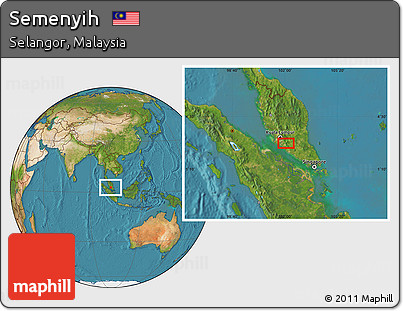 Satellite Location Map of Semenyih