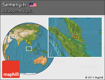 Satellite Location Map of Semenyih
