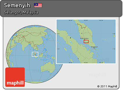 Savanna Style Location Map of Semenyih