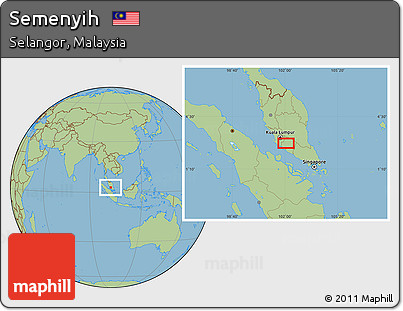 Savanna Style Location Map of Semenyih