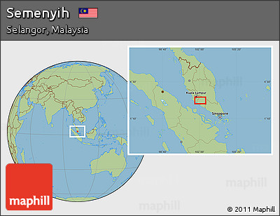 Savanna Style Location Map of Semenyih