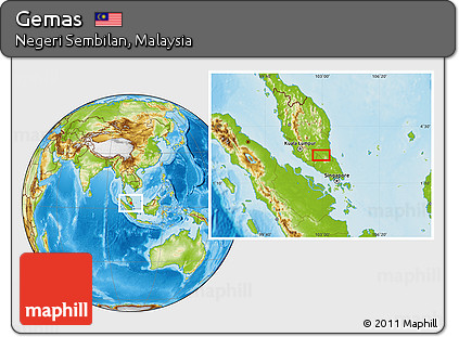 Physical Location Map of Gemas
