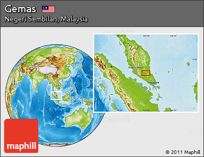Physical Location Map of Gemas
