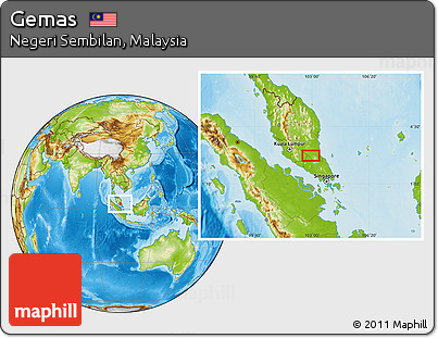 Physical Location Map of Gemas