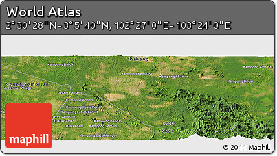 Satellite Panoramic Map of the Area around 2° 48' 4" N, 102° 55' 30" E