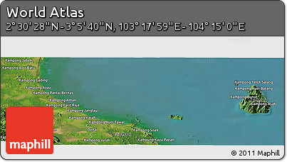 Satellite Panoramic Map of the Area around 2° 48' 4" N, 103° 46' 30" E