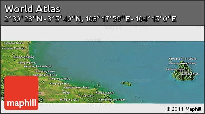 Satellite Panoramic Map of the Area around 2° 48' 4" N, 103° 46' 30" E