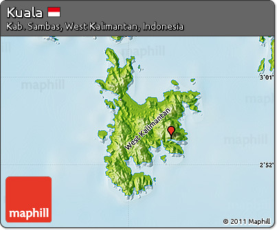 Physical Map of Kuala