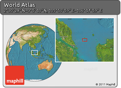 Satellite Location Map of the Area around 2° 48' 4" N, 106° 19' 29" E