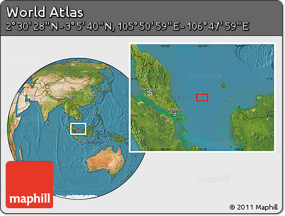 Satellite Location Map of the Area around 2° 48' 4" N, 106° 19' 29" E
