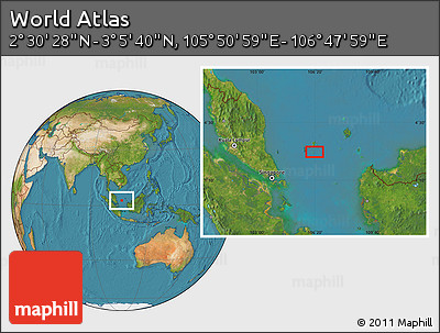 Satellite Location Map of the Area around 2° 48' 4" N, 106° 19' 29" E