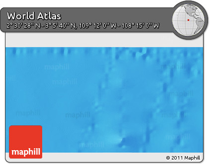 Physical 3D Map of the Area around 2° 48' 4" N, 108° 43' 29" W