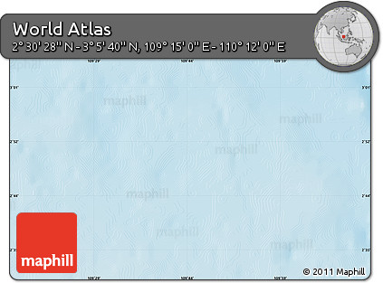 Physical Map of the Area around 2° 48' 4" N, 109° 43' 29" E