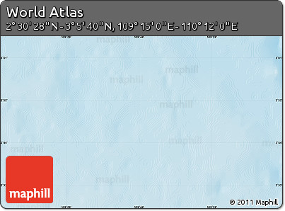 Physical Map of the Area around 2° 48' 4" N, 109° 43' 29" E