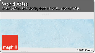 Physical Panoramic Map of the Area around 2° 48' 4" N, 109° 43' 29" E