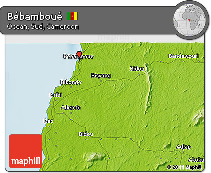 Physical 3D Map of Bébamboué