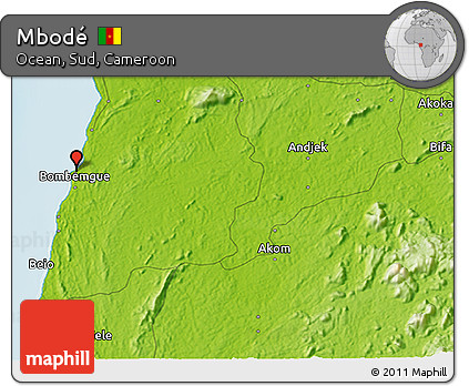 Physical 3D Map of Mbodé