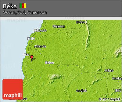 Physical 3D Map of Béka
