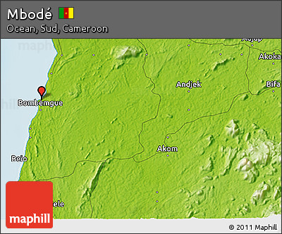 Physical 3D Map of Mbodé