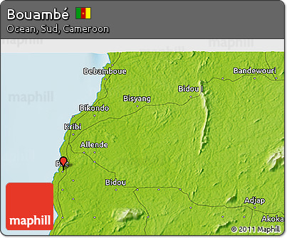 Physical 3D Map of Bouambé