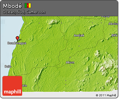 Physical 3D Map of Mbodé