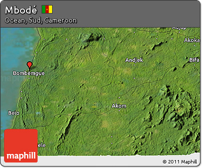 Satellite 3D Map of Mbodé