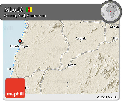 Shaded Relief 3D Map of Mbodé