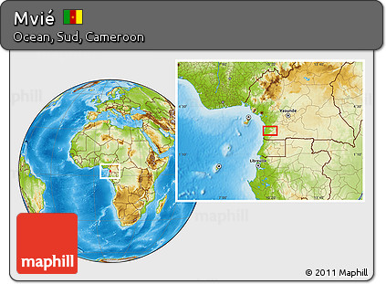 Physical Location Map of Mvié