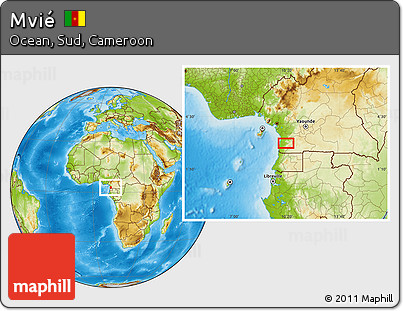 Physical Location Map of Mvié
