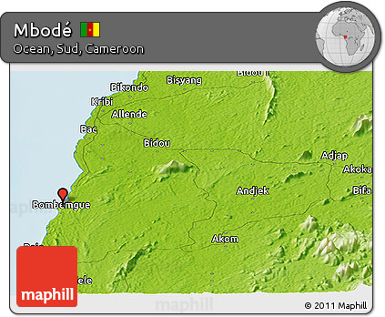 Physical Panoramic Map of Mbodé