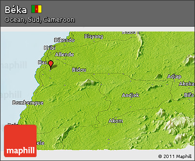 Physical Panoramic Map of Béka