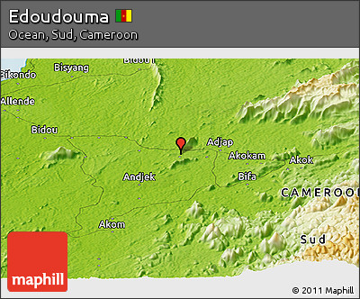 Physical Panoramic Map of Edoudouma