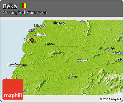 Physical Panoramic Map of Béka