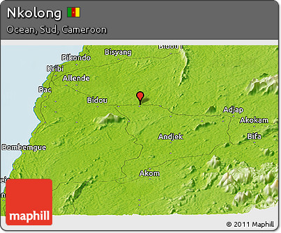 Physical Panoramic Map of Nkolong
