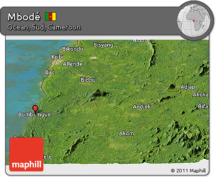 Satellite Panoramic Map of Mbodé