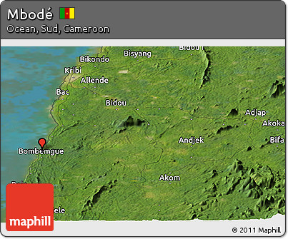 Satellite Panoramic Map of Mbodé