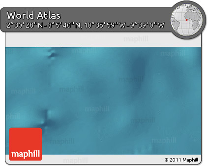 Satellite 3D Map of the Area around 2° 48' 4" N, 10° 7' 30" W
