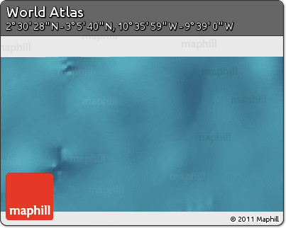 Satellite 3D Map of the Area around 2° 48' 4" N, 10° 7' 30" W